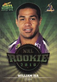 2011 NRL Champions - Rookie 2010 #R26 William Isa Front